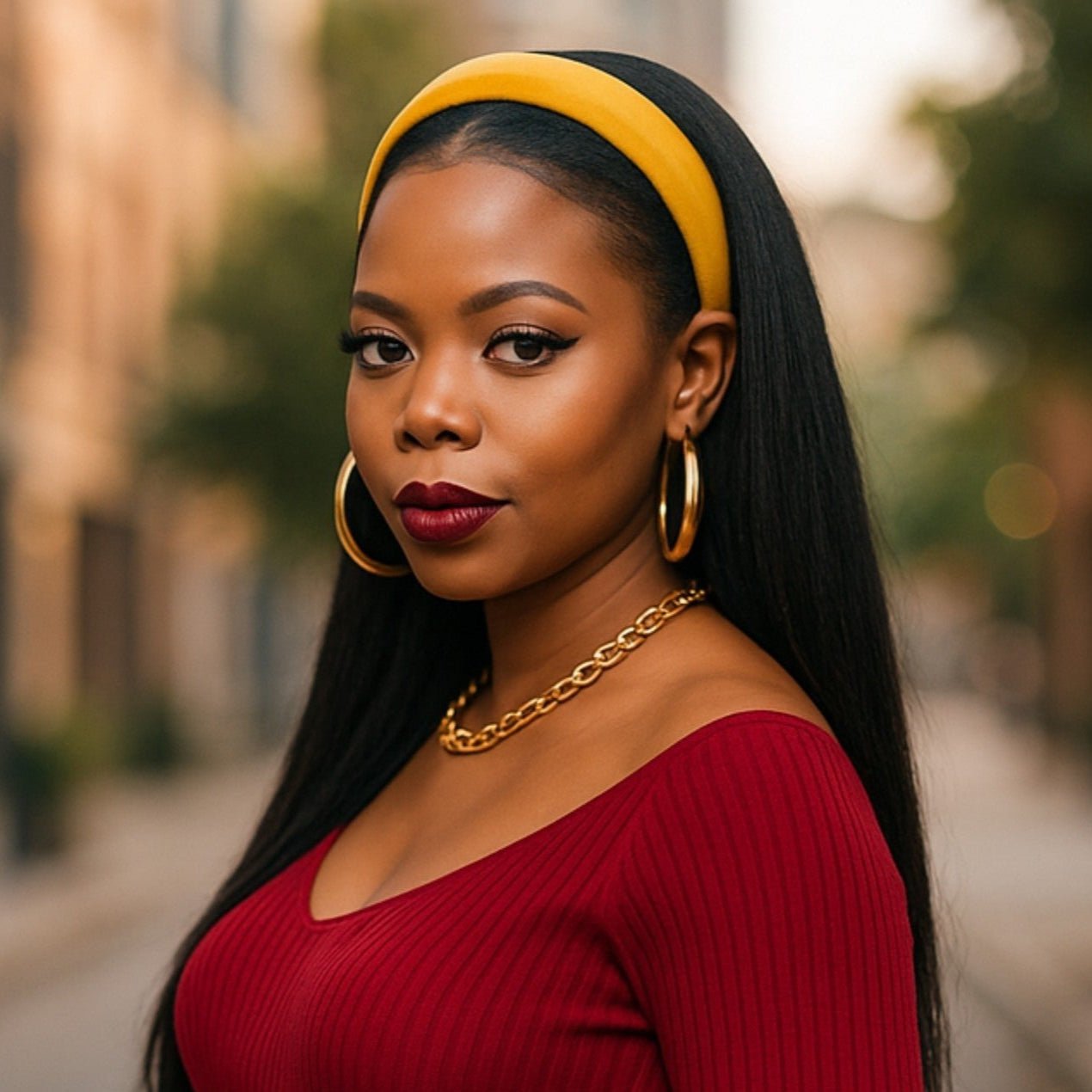Protective Style Kit – Kinky Straight Headband Wig - Couronne Par Elle