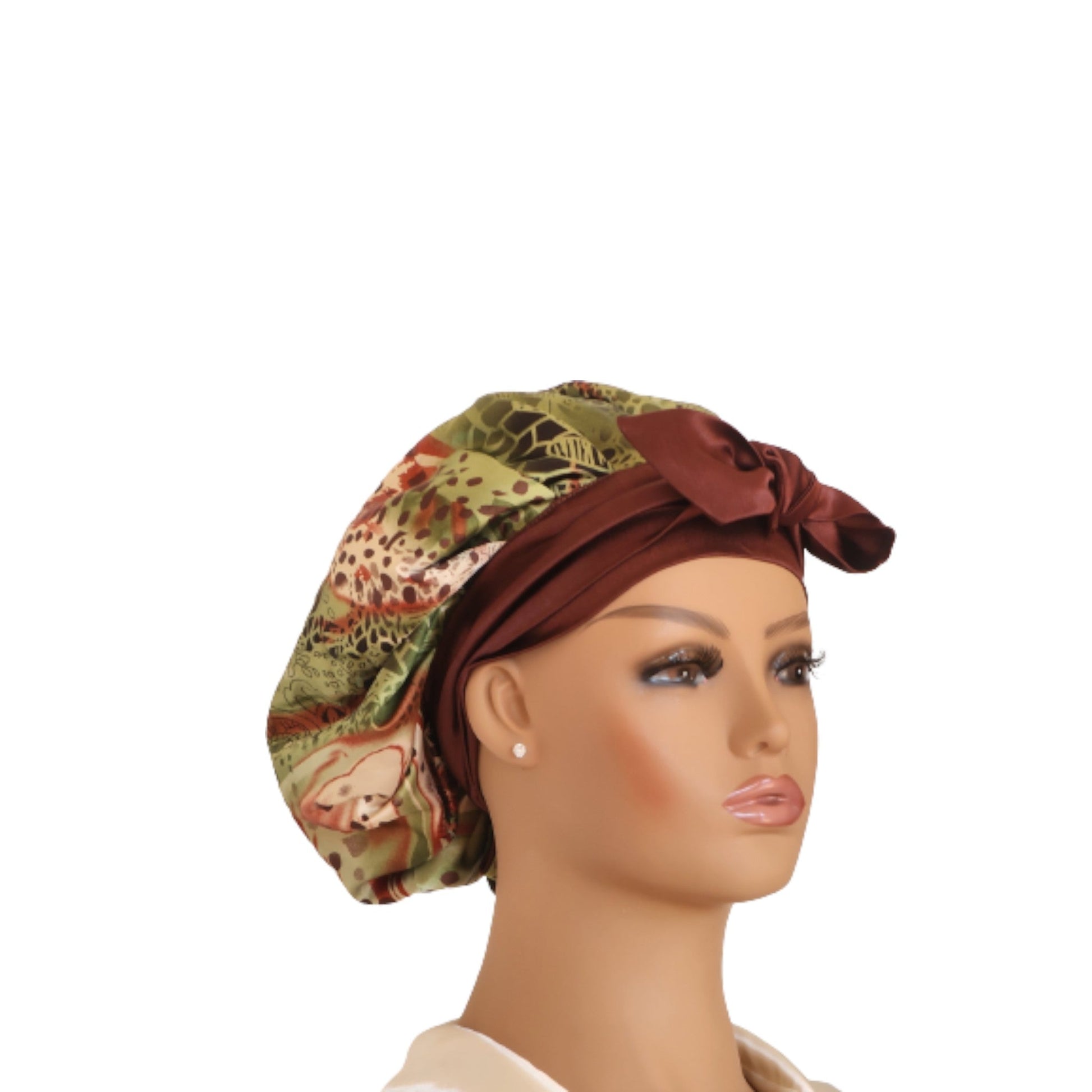 Satin Reversible Tie bonnet | Adjustable Non Slip Satin Bonnet Tie Edge Wrap| Multiple Colors Available - Couronne Par Elle