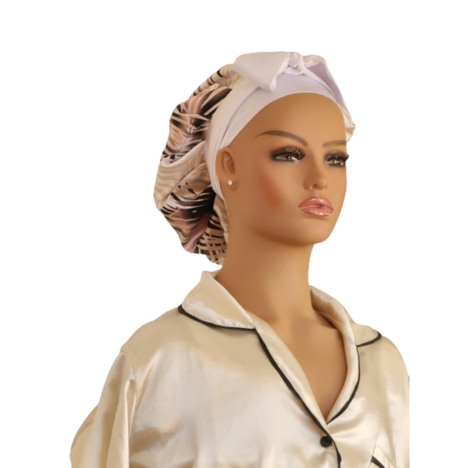 Satin Reversible Tie bonnet | Adjustable Non Slip Satin Bonnet Tie Edge Wrap| Multiple Colors Available - Couronne Par Elle