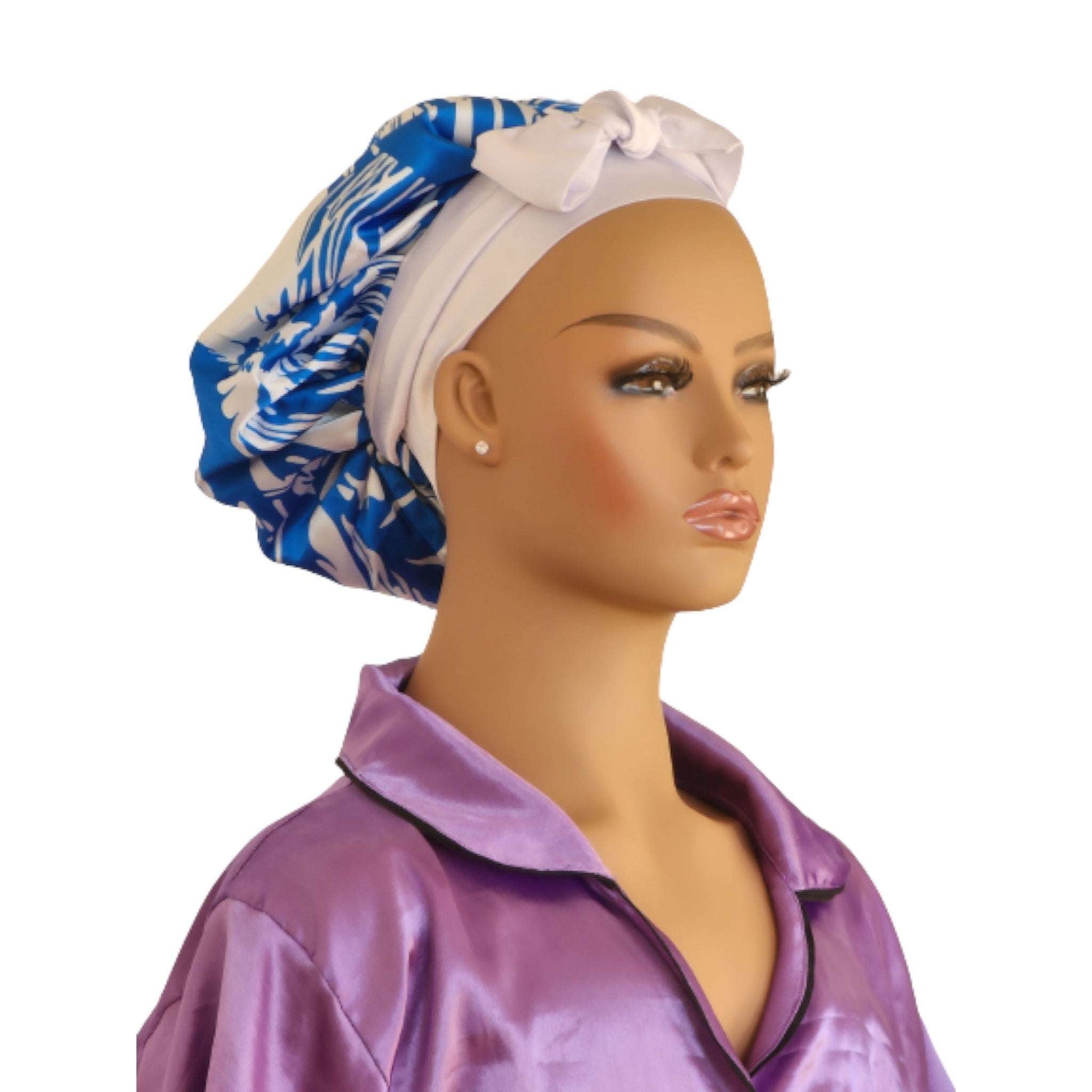 Satin Reversible Tie bonnet | Adjustable Non Slip Satin Bonnet Tie Edge Wrap| Multiple Colors Available - Couronne Par Elle