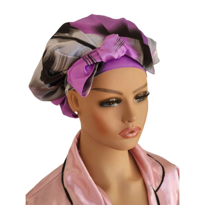 Satin Reversible Tie bonnet | Adjustable Non Slip Satin Bonnet Tie Edge Wrap| Multiple Colors Available - Couronne Par Elle