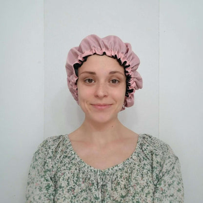 Satin Shower Cap - Waterproof Hair Protection | Couronne Par Elle - Couronne Par Elle